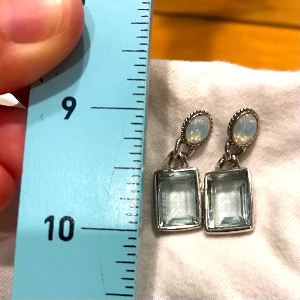 Swarovski baby blue sterling silver earrings